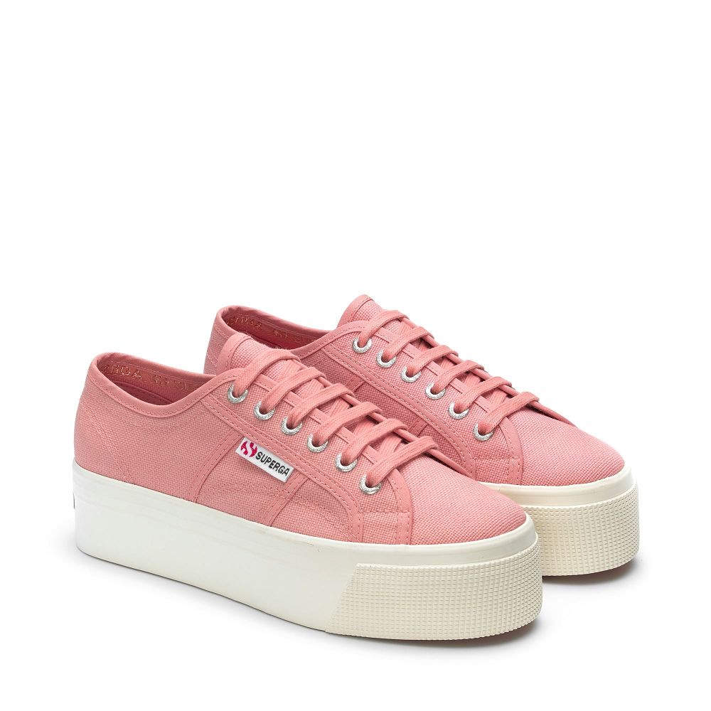 Superga 2790 Platform Red Platform Sneakers - Women's USA | US2778685